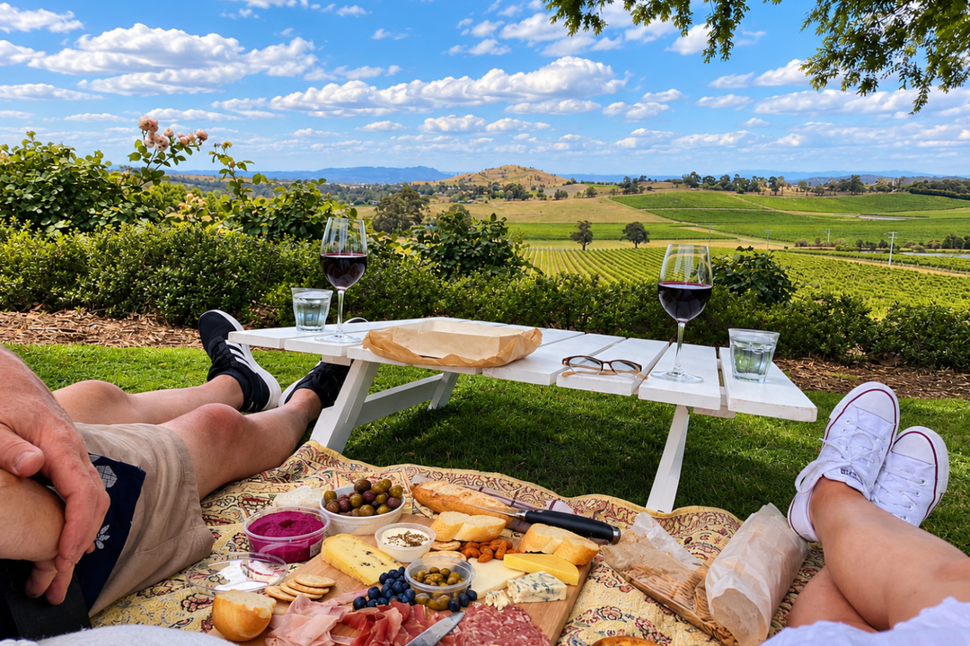 Views and picnic food mystery picnic yarra valley